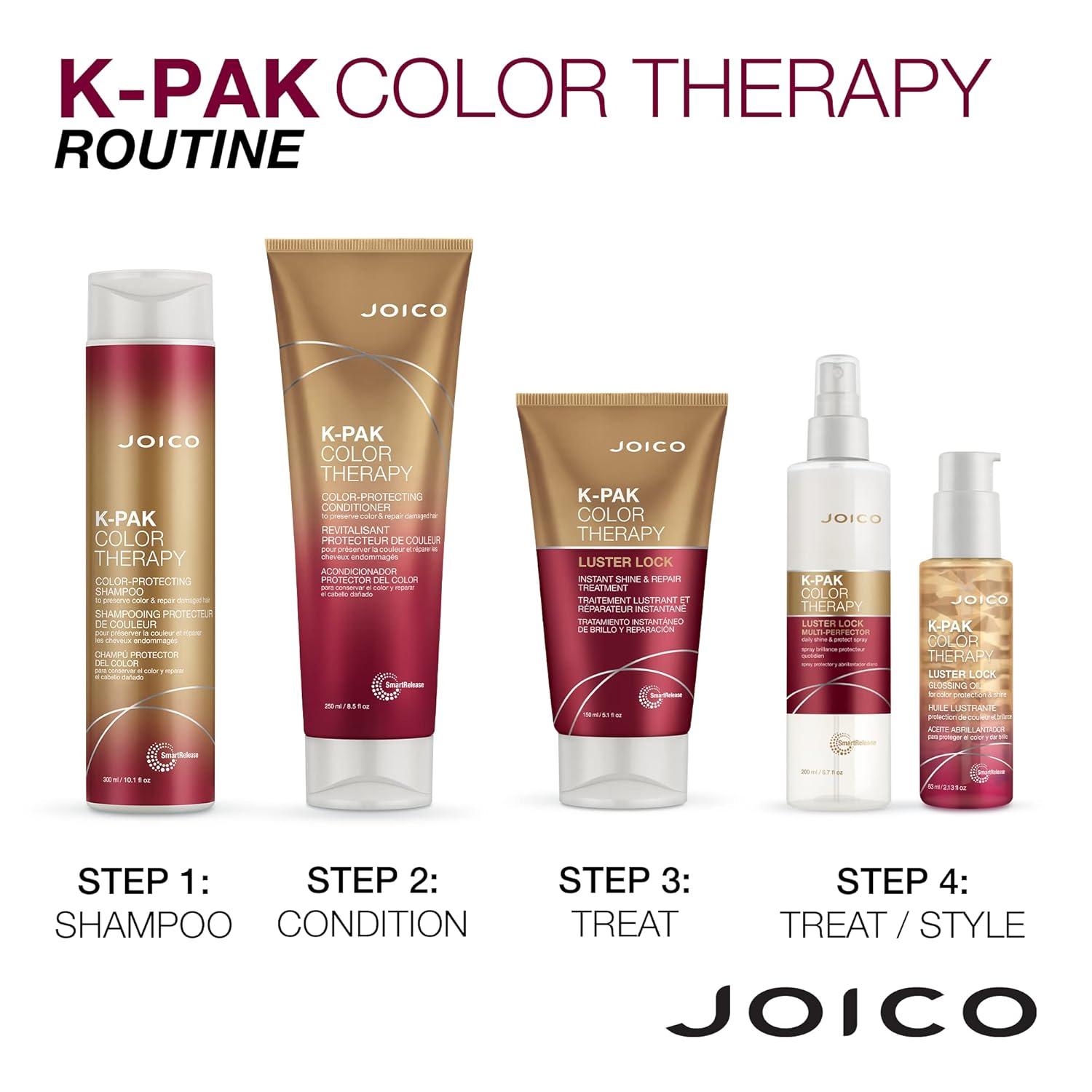 imageJoico KPAK Color Therapy Luster Lock Glossing Oil  For ColorTreated Hair  For ColorProtection ampamp Shine  Tame Frizz  With Keratin ampamp Argan Oil213 Fl Oz Pack of 2