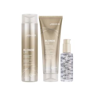 imageJoico Blonde Life Brightening Set  For Blonde Hair  Illuminate Hydration ampamp Softness  Add Softness ampamp Smoothness  Sulfate Free  With Monoi ampamp Tamanu OilShampoo  conditioner  oil