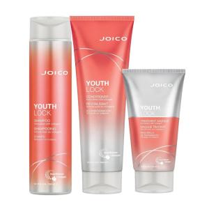 imageJoico YouthLock Set Formulated With Collagen  Youthful Body ampamp Bounce  Reduce Breakage ampamp Frizz  Soften ampamp Detangle Hair  Boost Shine  Sulfate Free  With ArginineShampoo  conditioner  masque