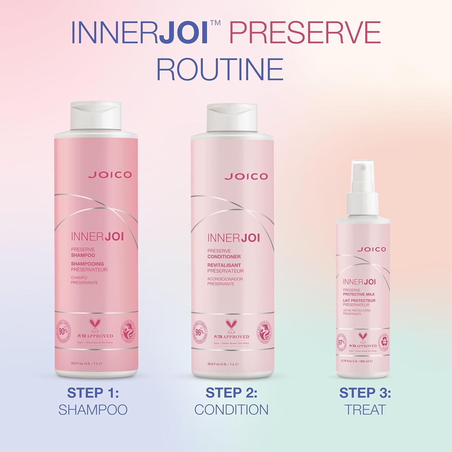imageJoico InnerJoi Preserve Conditioner  For ColorProtection ampamp Shine  For ColorTreated Hair  Sulfate ampamp Paraben Free  NaturallyDerived Vegan Formula338 Fl Oz  With Pump