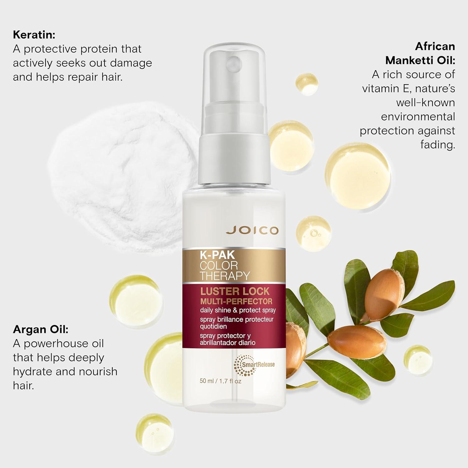 imageJoico KPAK Color Therapy Luster Lock MultiPerfector Daily Shine ampamp Protect Spray  For ColorTreated Hair  Instantly Detangle  Control Frizz  Boost Shine  With African Maketti ampamp Argan Oil17 Fl Oz Pack of 1
