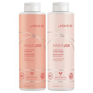 imageJoico InnerJoi Strengthen Shampoo and Conditioner  For Damaged ColorTreated Hair  Sulfate ampamp Paraben Free  NaturallyDerived Vegan Formula